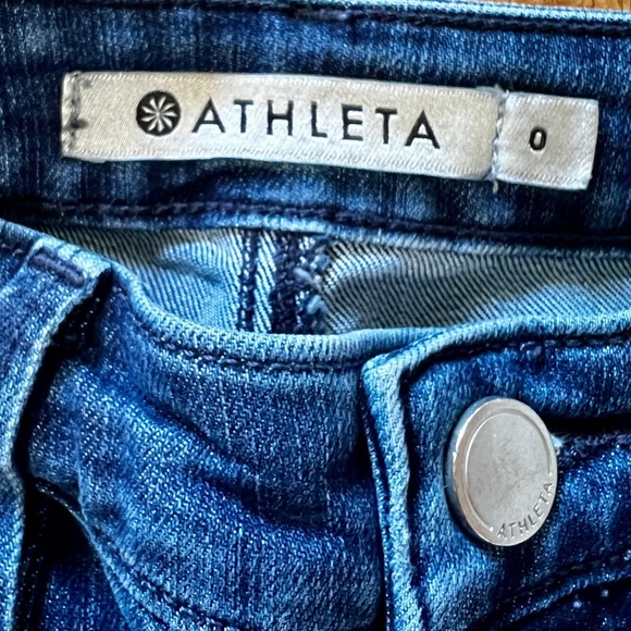 Athleta Mid-Rise Tapered Slim Fit Jeans - Size 0 (26") - Picture 8 of 10